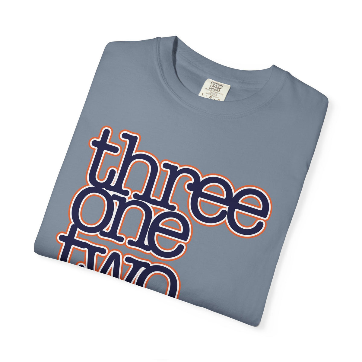 '312' Retro 'three one two' Graphic T-Shirt – Vintage Layered Text Tee