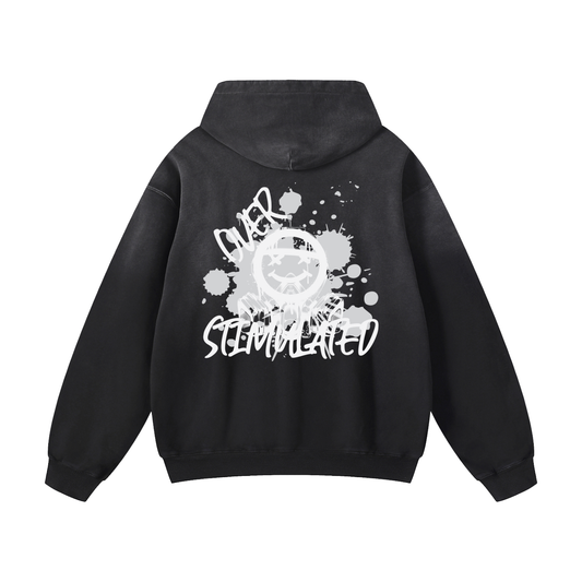 "Overstimulated" Heavyweight Sunfade Oversized Hoodie