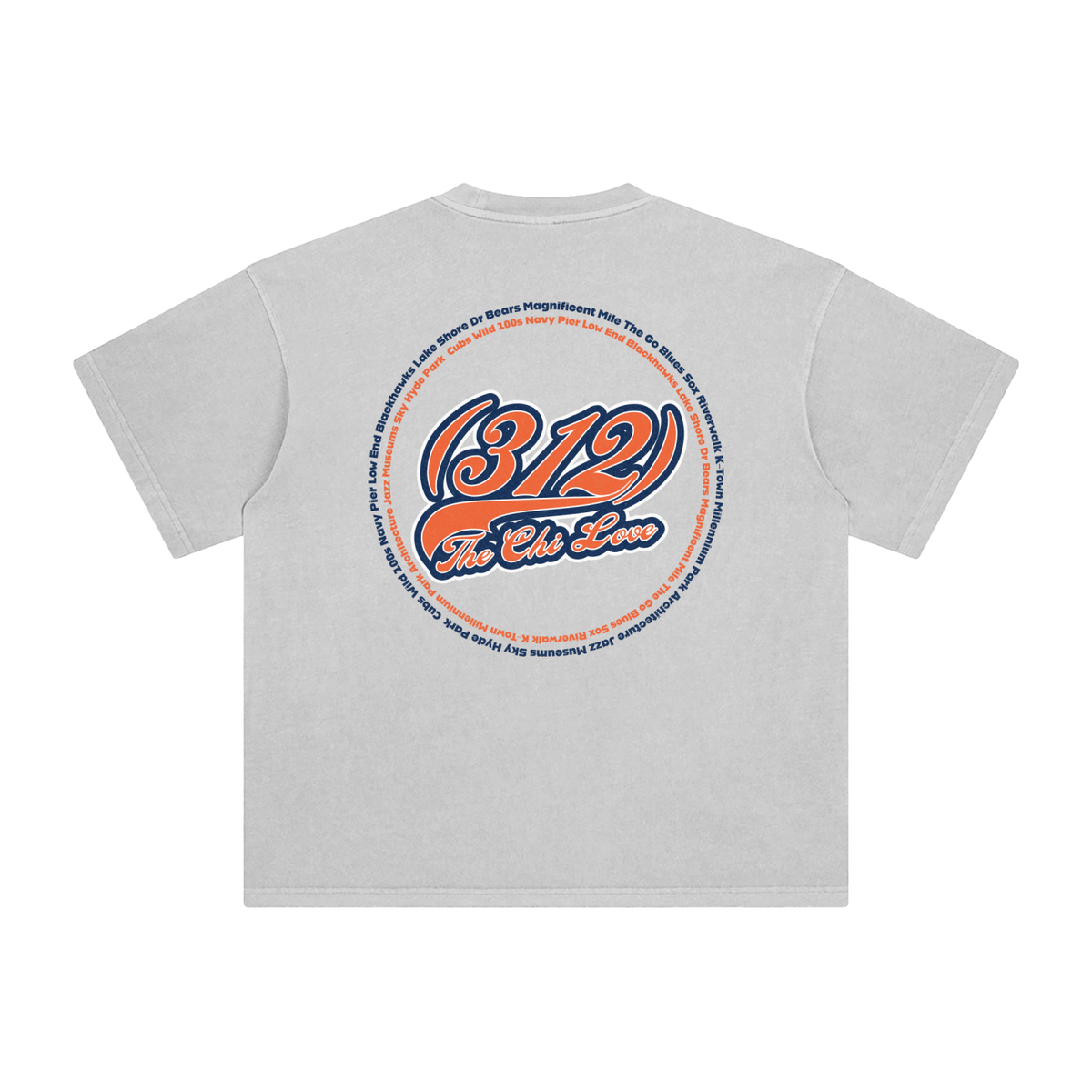 "312 Chicago Love Bears Colorway 2" Enzyme Washed T-Shirt