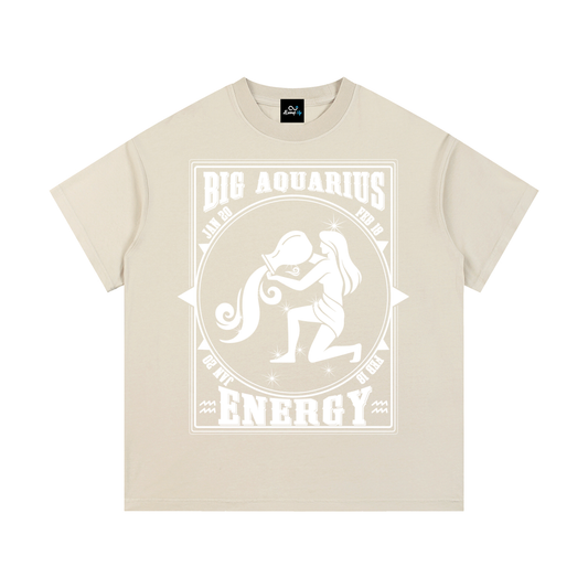 "Big Aquarius Energy" Vintage Wash Cotton T-Shirt