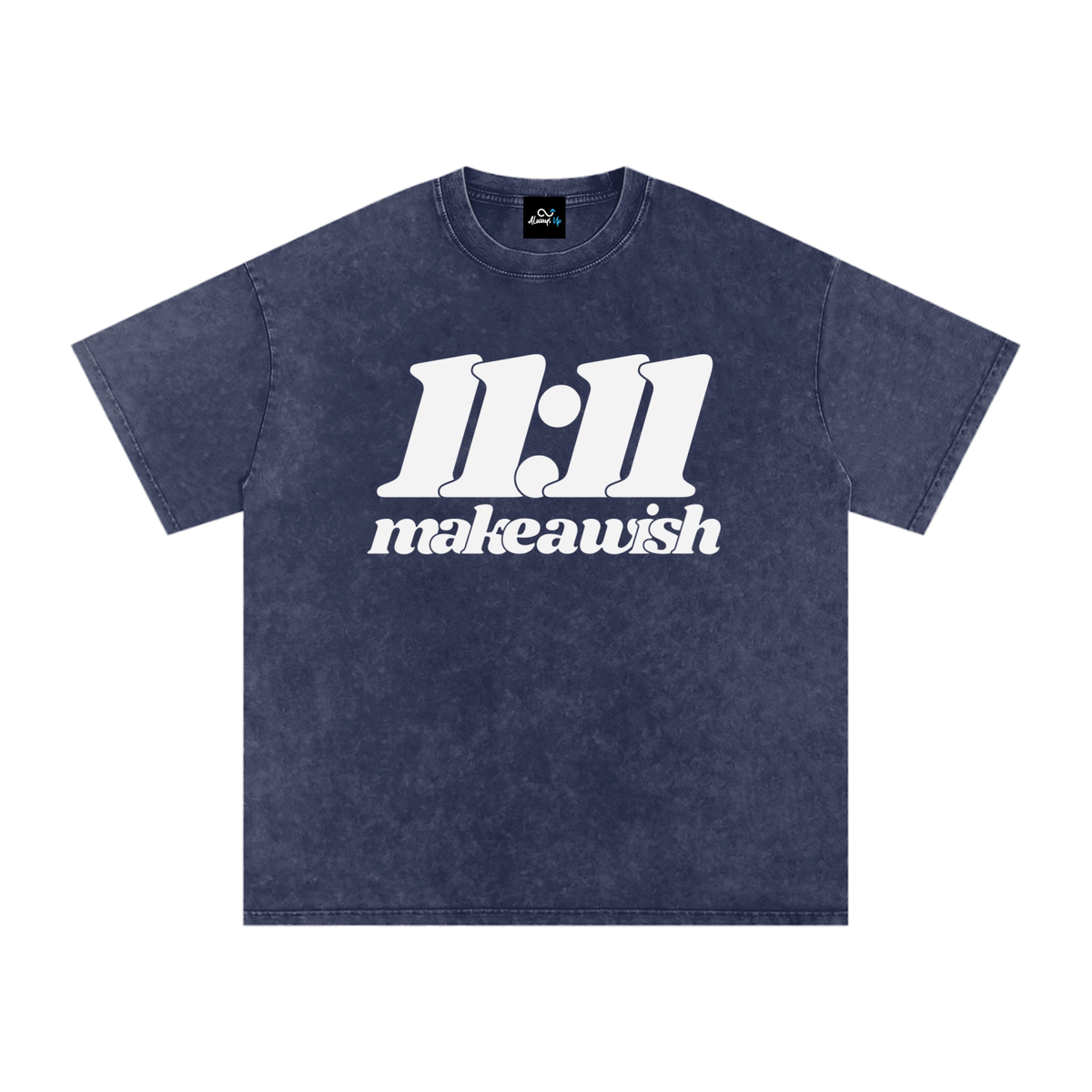 "11:11" Snow Washed Oversized Cotton T-Shirt