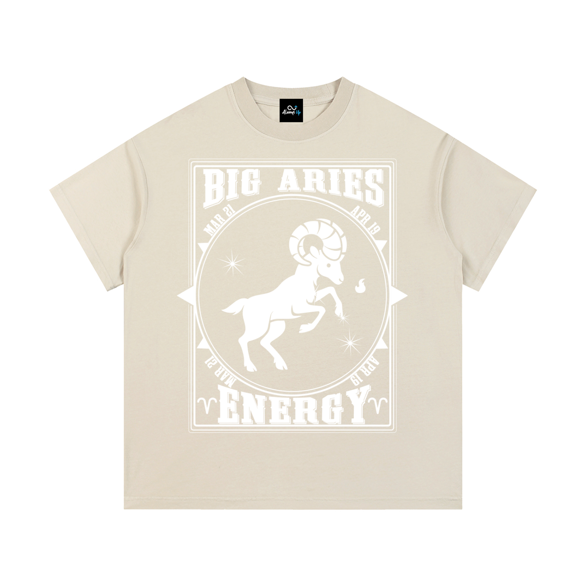 "Big Aries Energy" Vintage Wash Cotton T-Shirt