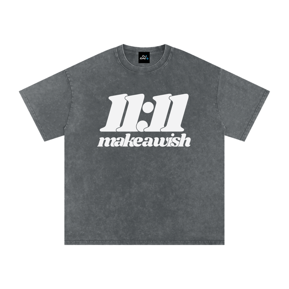 "11:11" Snow Washed Oversized Cotton T-Shirt