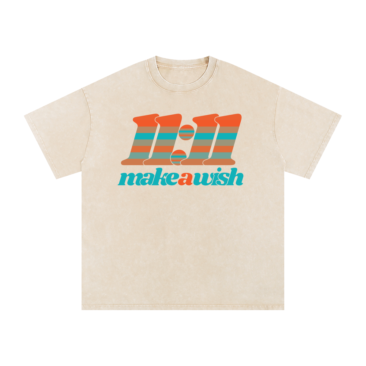 "11:11 Wish" Snow Washed Oversized Cotton T-Shirt