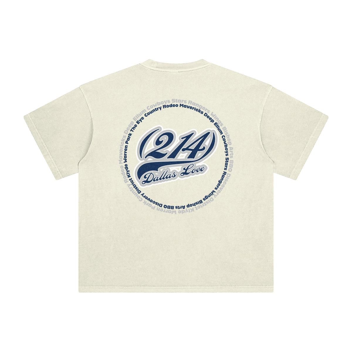 "214 Dallas Love Cowboys Colorway 2"  Enzyme Washed T-Shirt