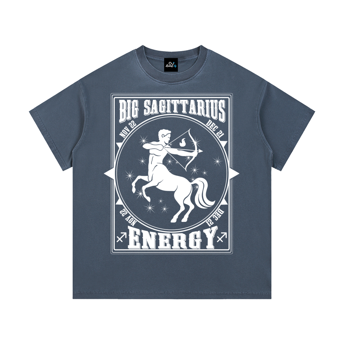"Big Sagittarius Energy" Vintage Wash Cotton T-Shirt