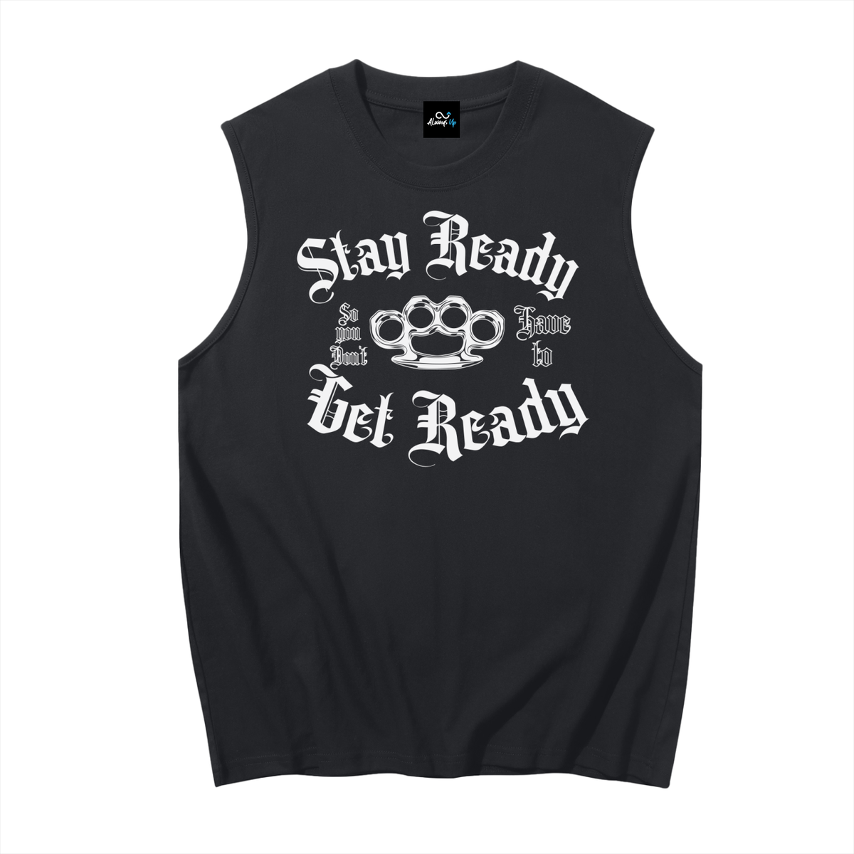 "Stay Ready" Men's Sleeveless Cotton Tank Top