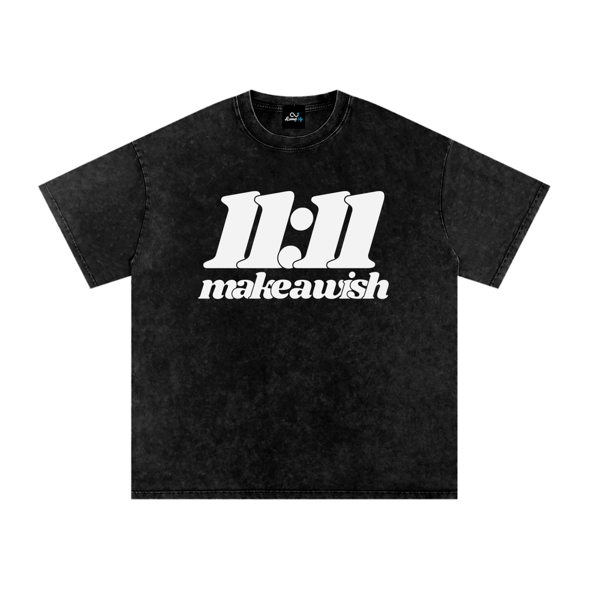 "11:11" Snow Washed Oversized Cotton T-Shirt
