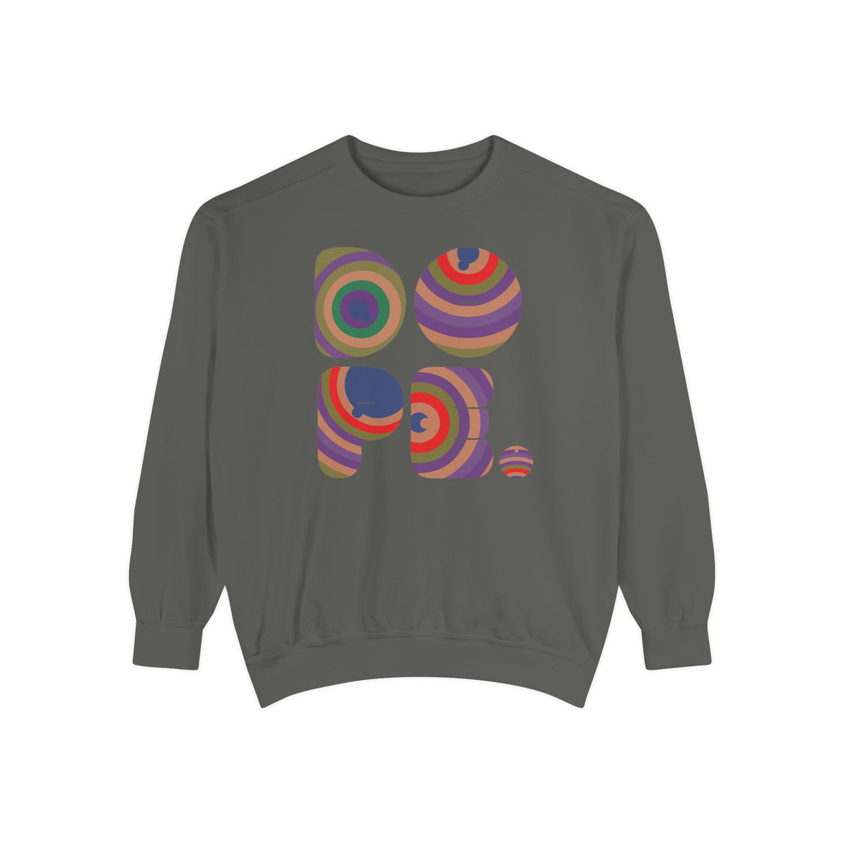 "Dope" Retro Circle Graphic Sweatshirt