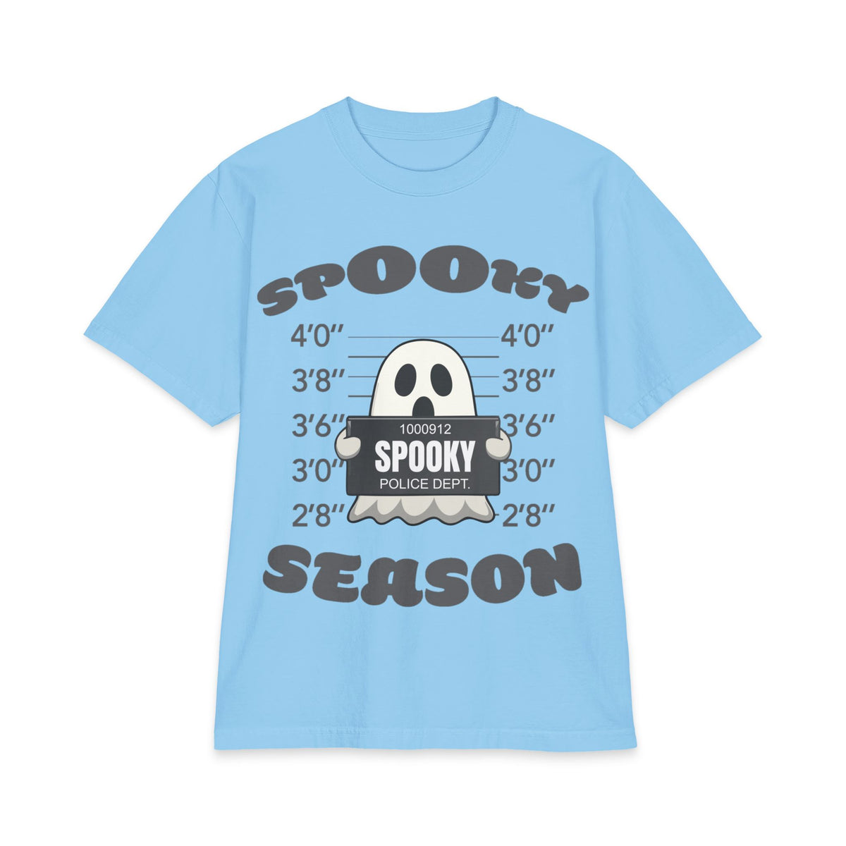 Spooky Season Ghost Mugshot T-Shirt | Halloween Haunted Graphic Tee