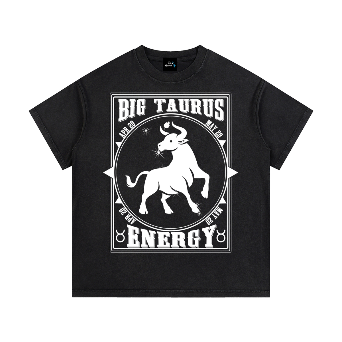 "Big Taurus Energy" Vintage Wash Cotton T-Shirt