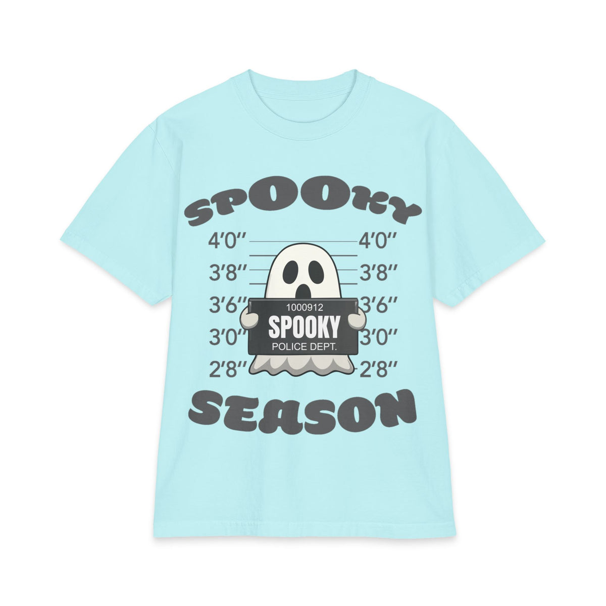 Spooky Season Ghost Mugshot T-Shirt | Halloween Haunted Graphic Tee