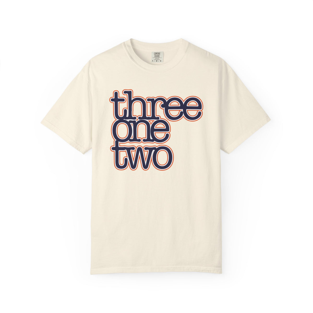 '312' Retro 'three one two' Graphic T-Shirt – Vintage Layered Text Tee