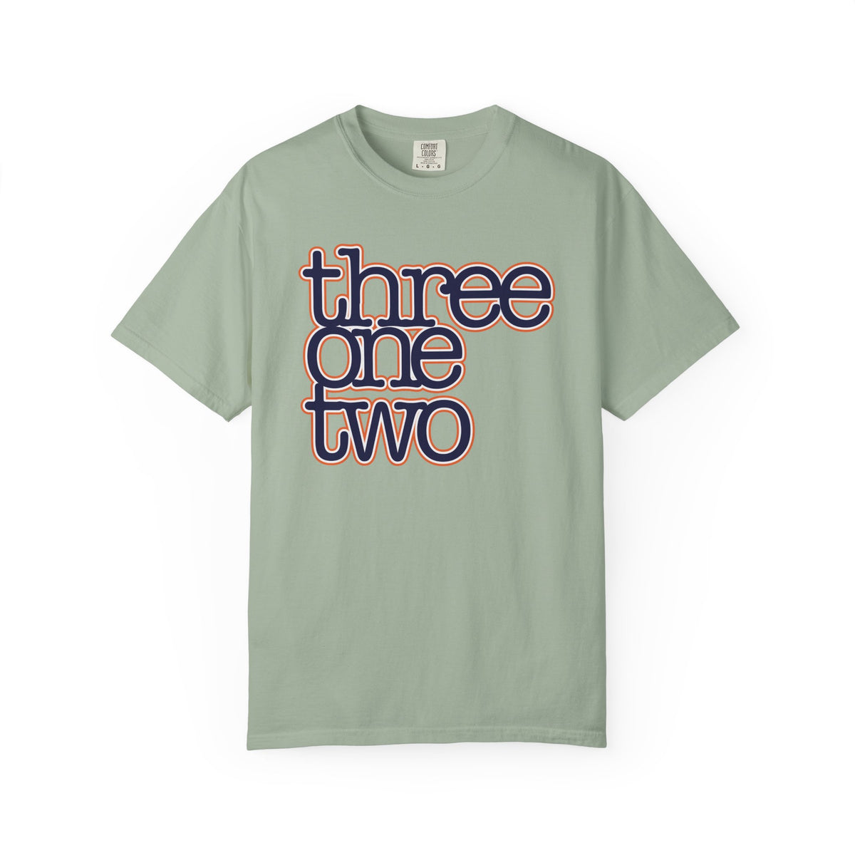 '312' Retro 'three one two' Graphic T-Shirt – Vintage Layered Text Tee