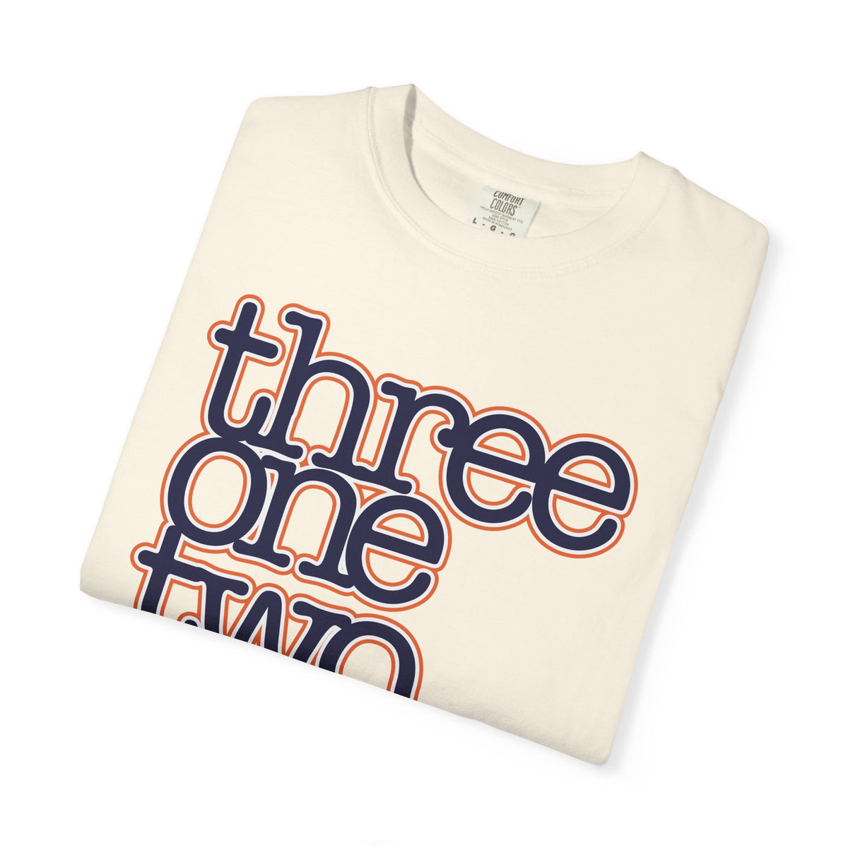 '312' Retro 'three one two' Graphic T-Shirt – Vintage Layered Text Tee