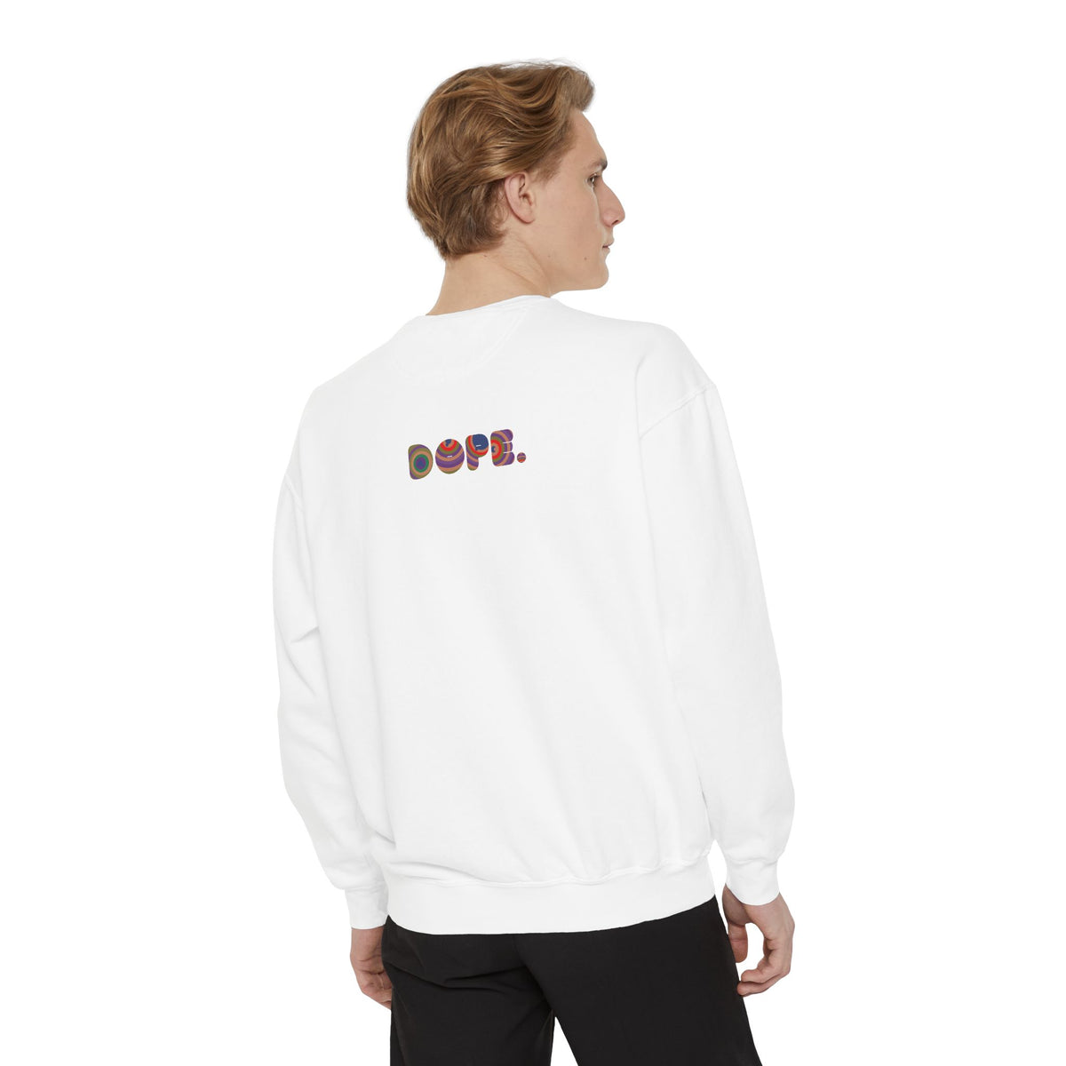 "Dope" Retro Circle Graphic Sweatshirt