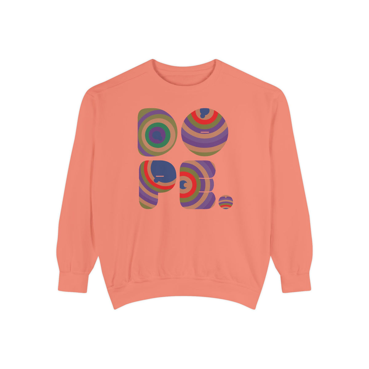 "Dope" Retro Circle Graphic Sweatshirt