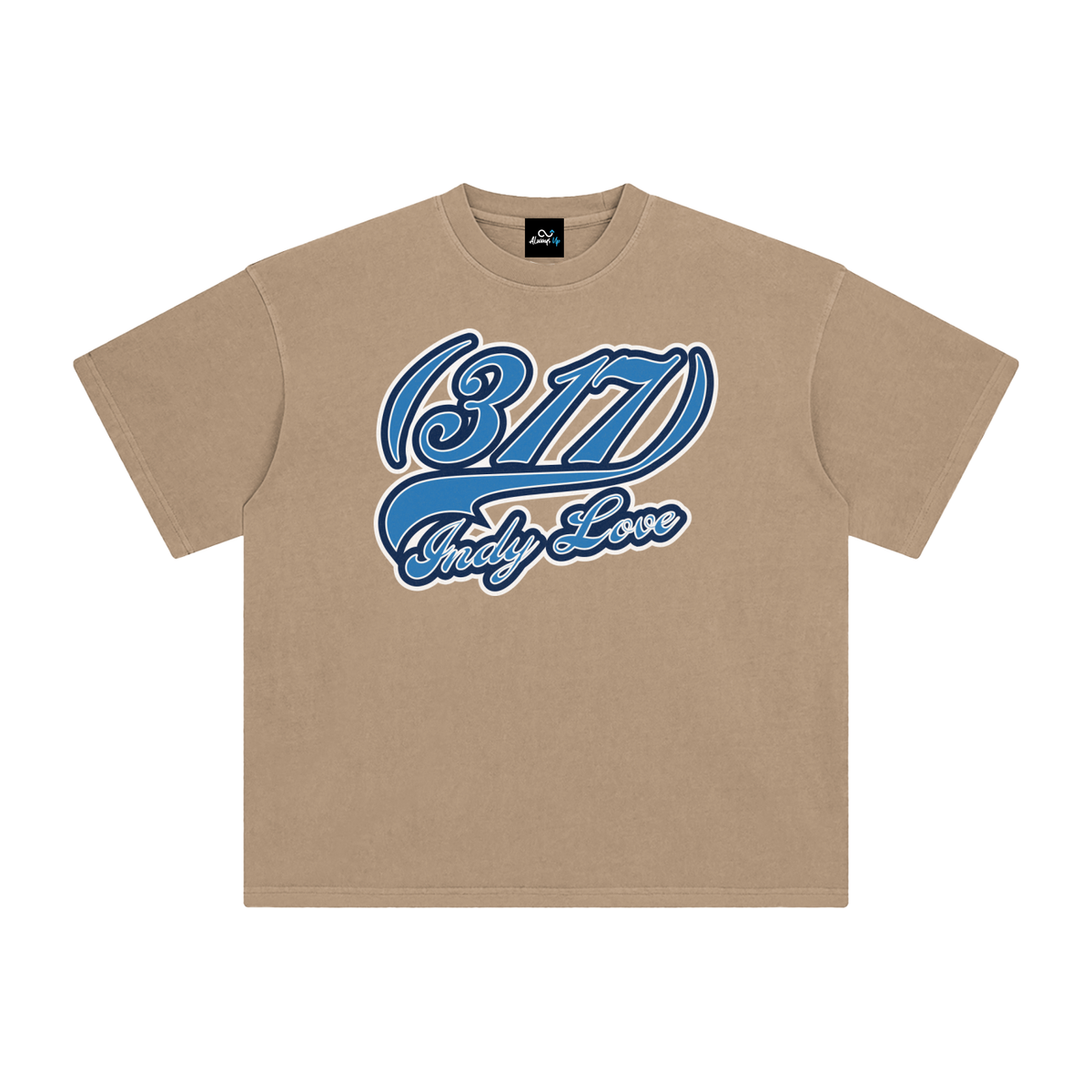 "317 Indy Love Colts Colorway" Enzyme Washed T-Shirt