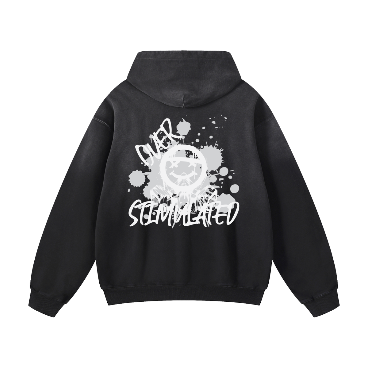 "Overstimulated" Heavyweight Sunfade Oversized Hoodie