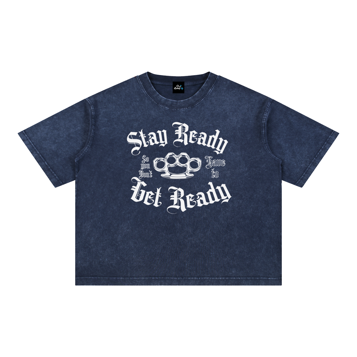 "Stay Ready WT" Mineral Wash Boxy Cotton T-Shirt