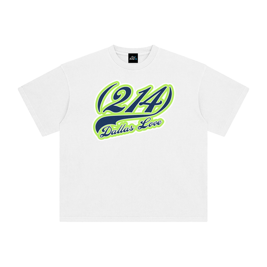 "214 Dallas Love Wings Colorway" Enzyme Washed T-Shirt