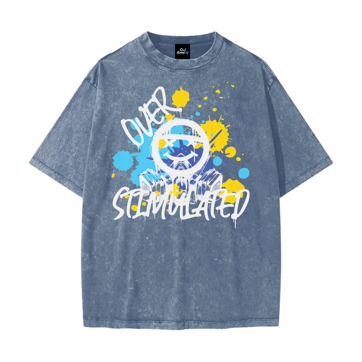 "Overstimulated" Heavyweight Snow Washed T-Shirt