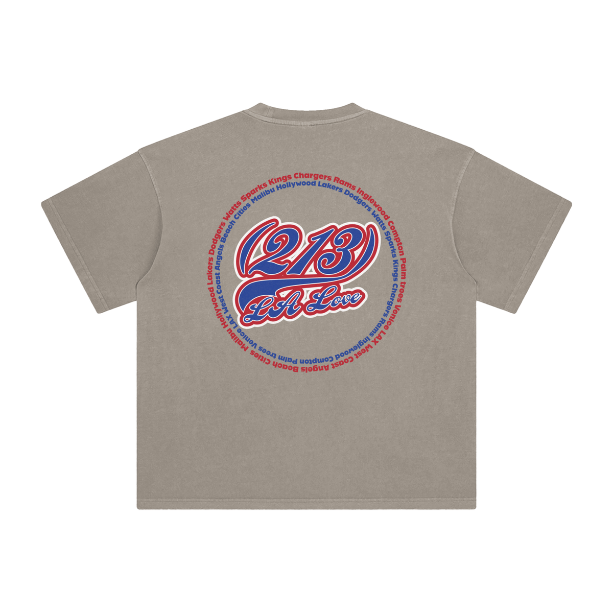 "213 LA Love Angels Colorway"  Enzyme Washed T-Shirt