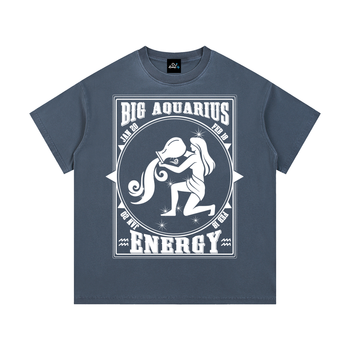 "Big Aquarius Energy" Vintage Wash Cotton T-Shirt
