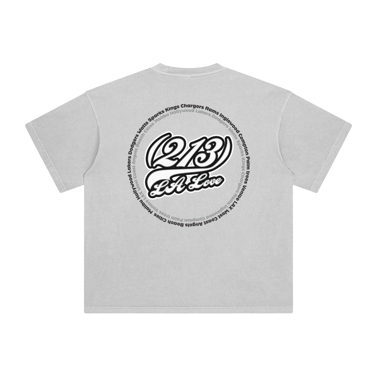 "213 LA Love Kings Colorway"  Enzyme Washed T-Shirt