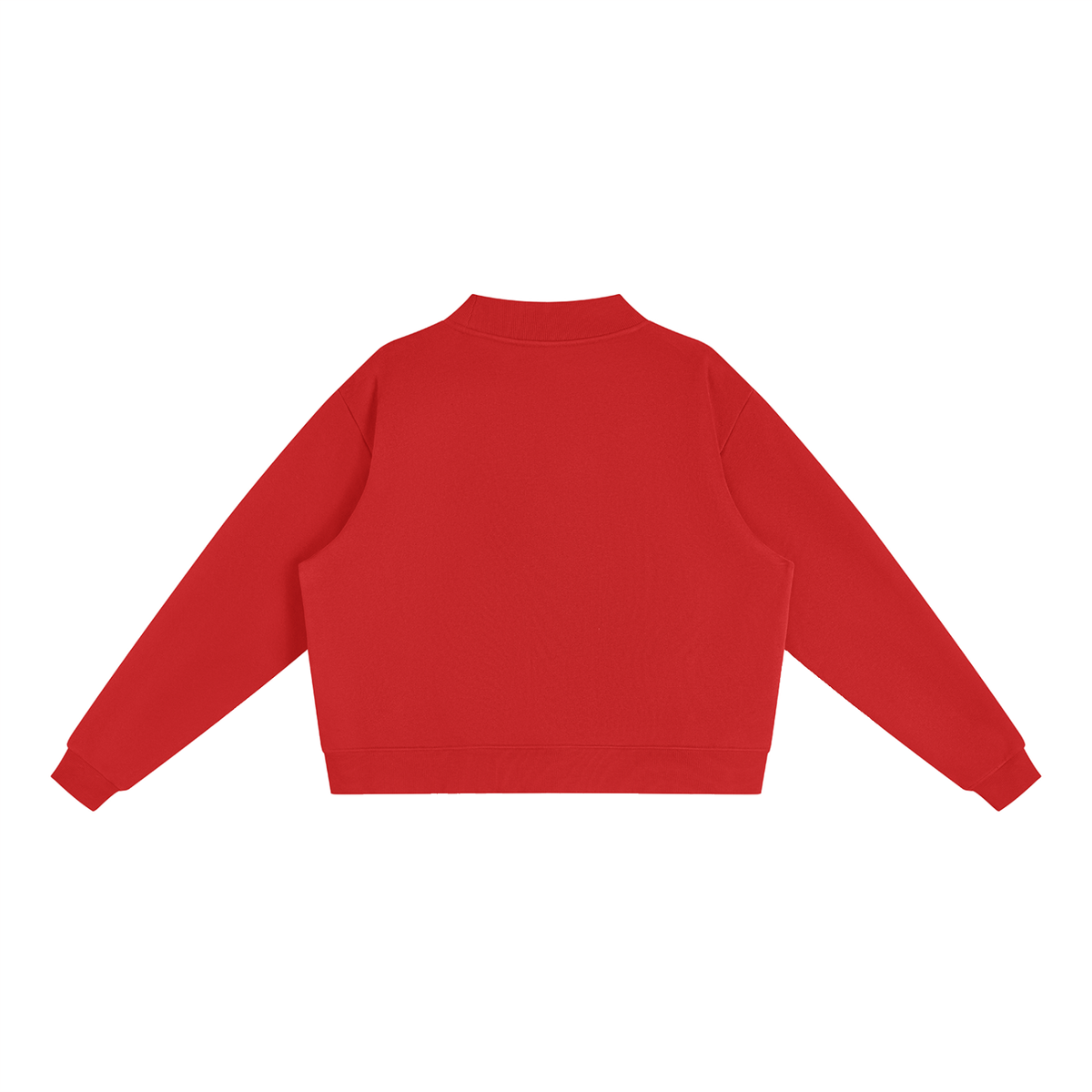 "Hello Beautiful" Essential Fleece Mock-Neck Crew Sweatshirt Light print