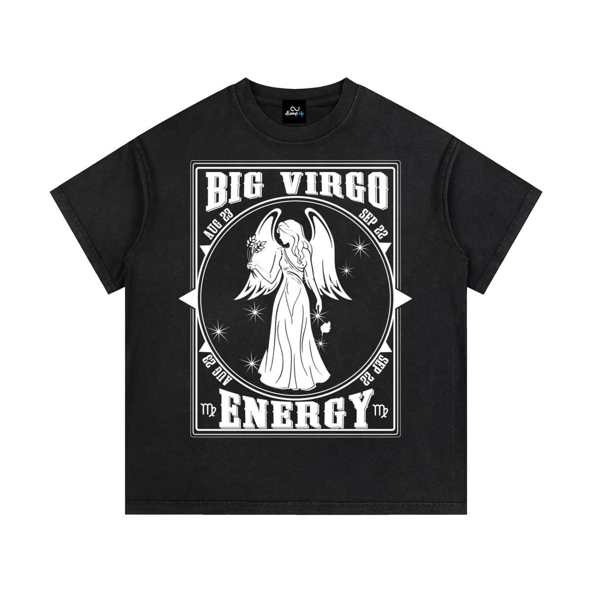 "Big Virgo Energy" Vintage Wash Cotton T-Shirt