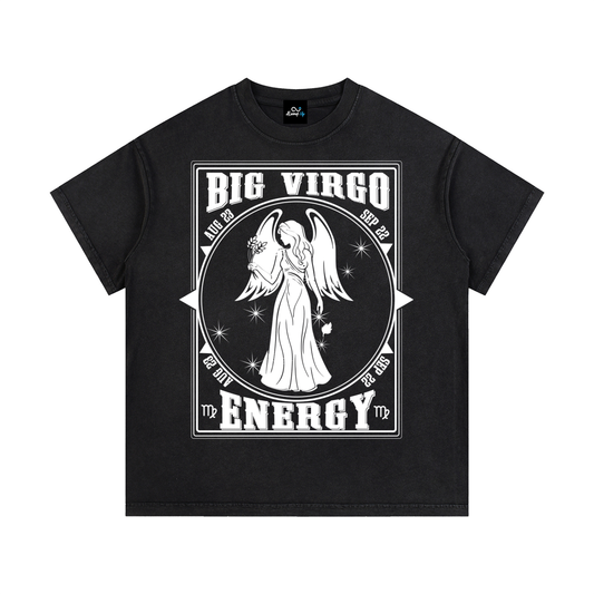 "Big Virgo Energy" Vintage Wash Cotton T-Shirt