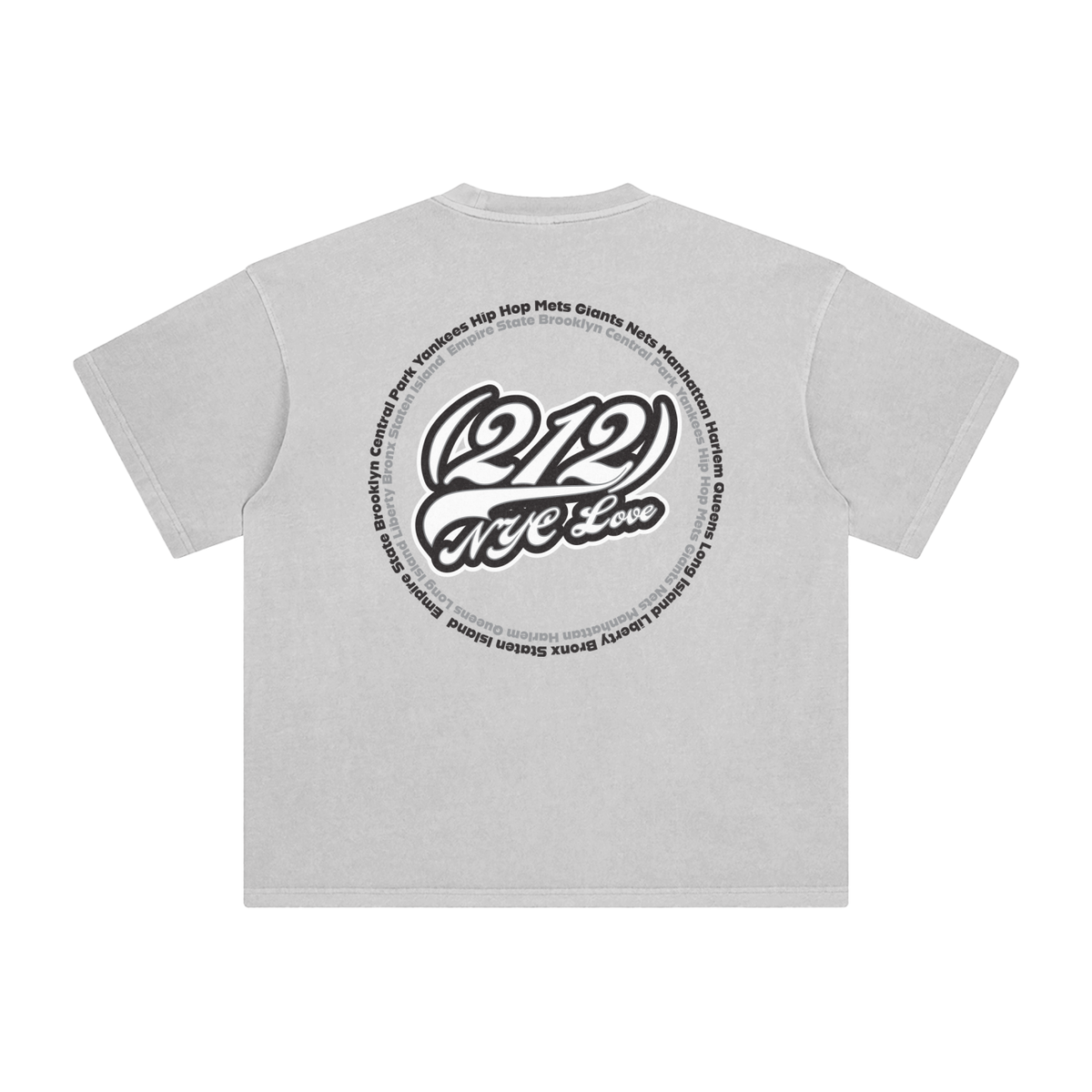 "212 NYC Love Yankees Colorway"  Enzyme Washed T-Shirt