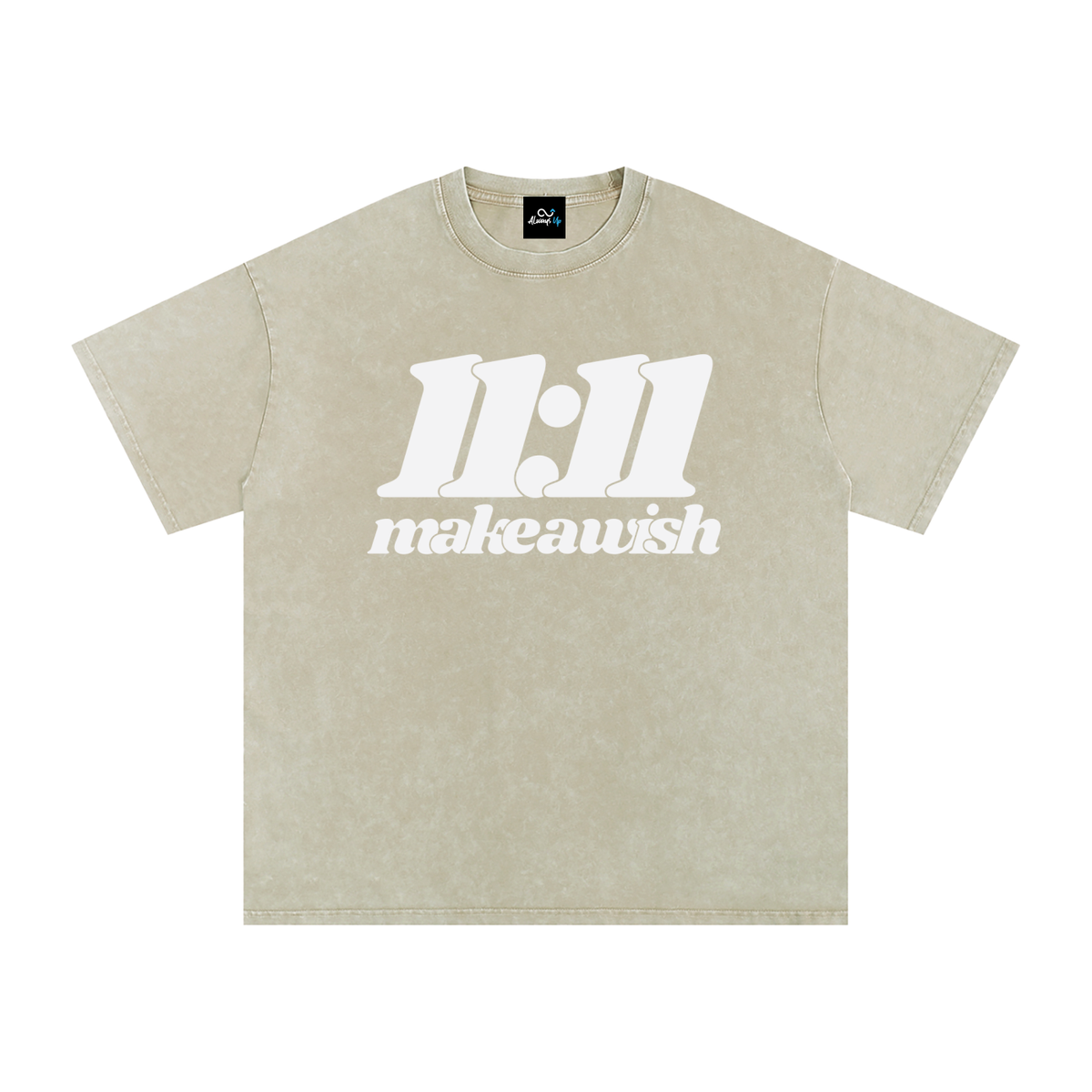 "11:11" Snow Washed Oversized Cotton T-Shirt