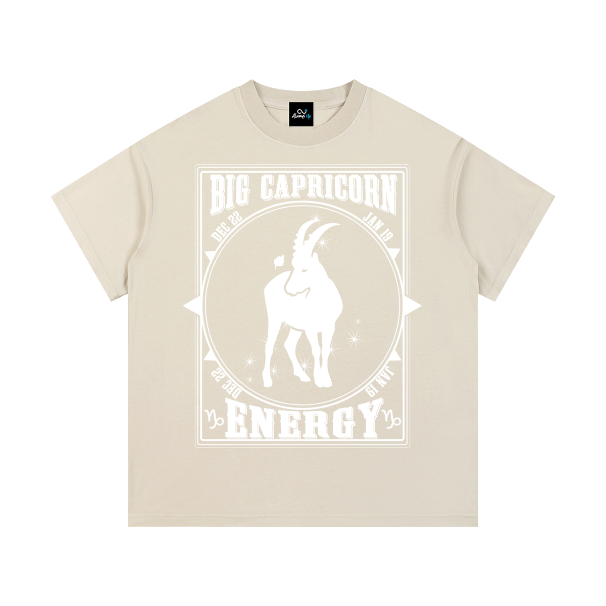 "Big Capricorn Energy" Vintage Wash Cotton T-Shirt