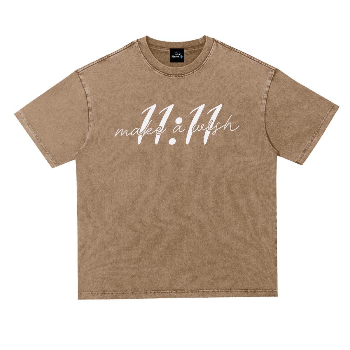 "11:11" Snow Washed Heavyweight Oversize T-Shirt