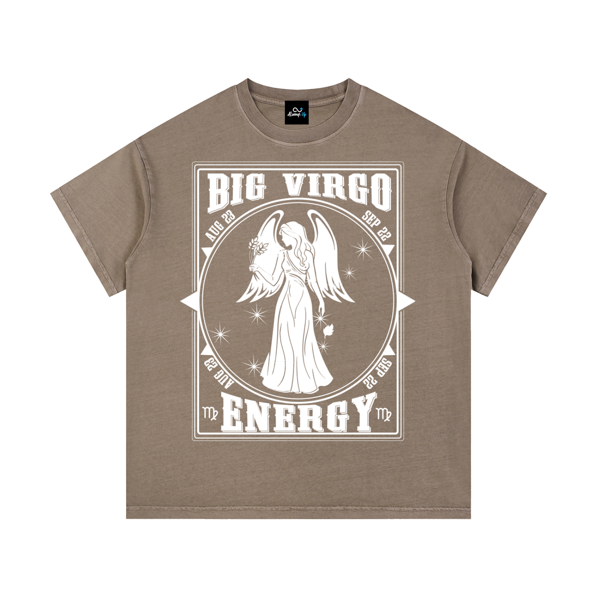"Big Virgo Energy" Vintage Wash Cotton T-Shirt