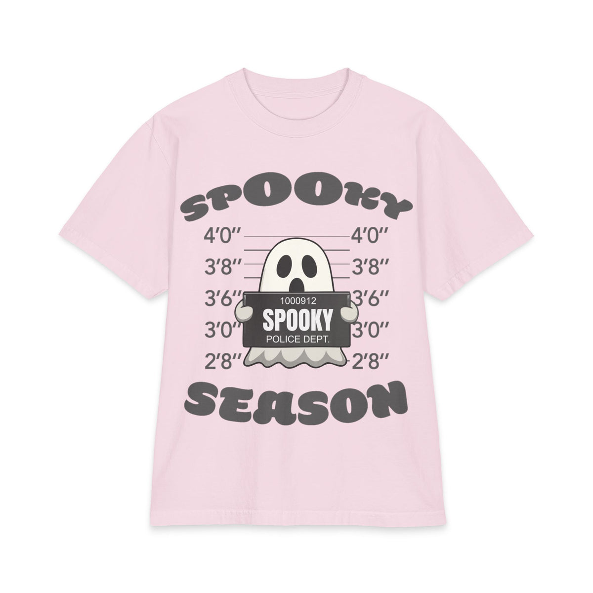 Spooky Season Ghost Mugshot T-Shirt | Halloween Haunted Graphic Tee