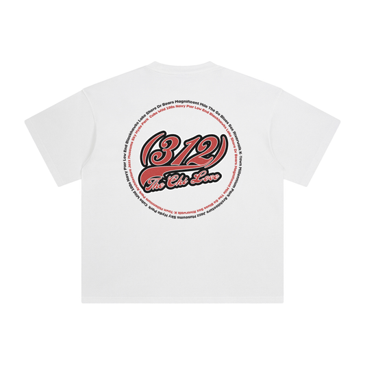 "312 Chicago Love Blackhawks Colorway"  Enzyme Washed T-Shirt