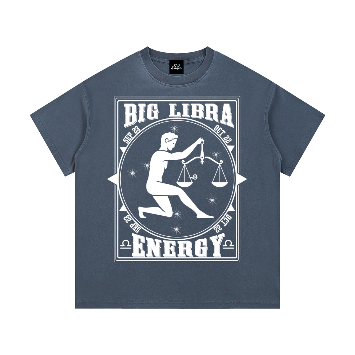 "Big Libra Energy" Vintage Wash Cotton T-Shirt
