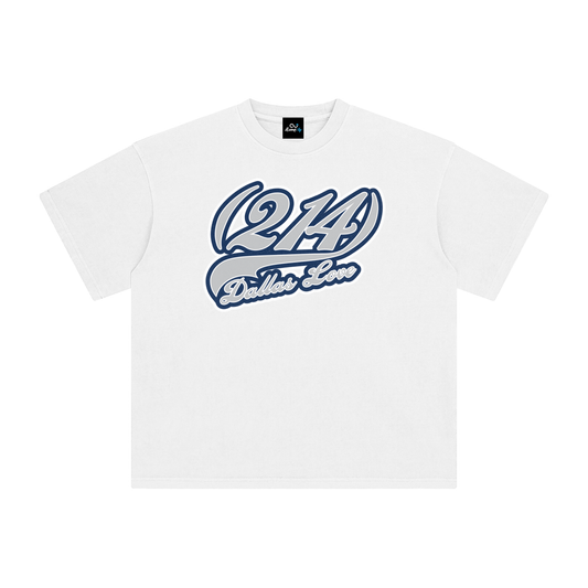"214 Dallas Love Cowboys Colorway" Enzyme Washed T-Shirt