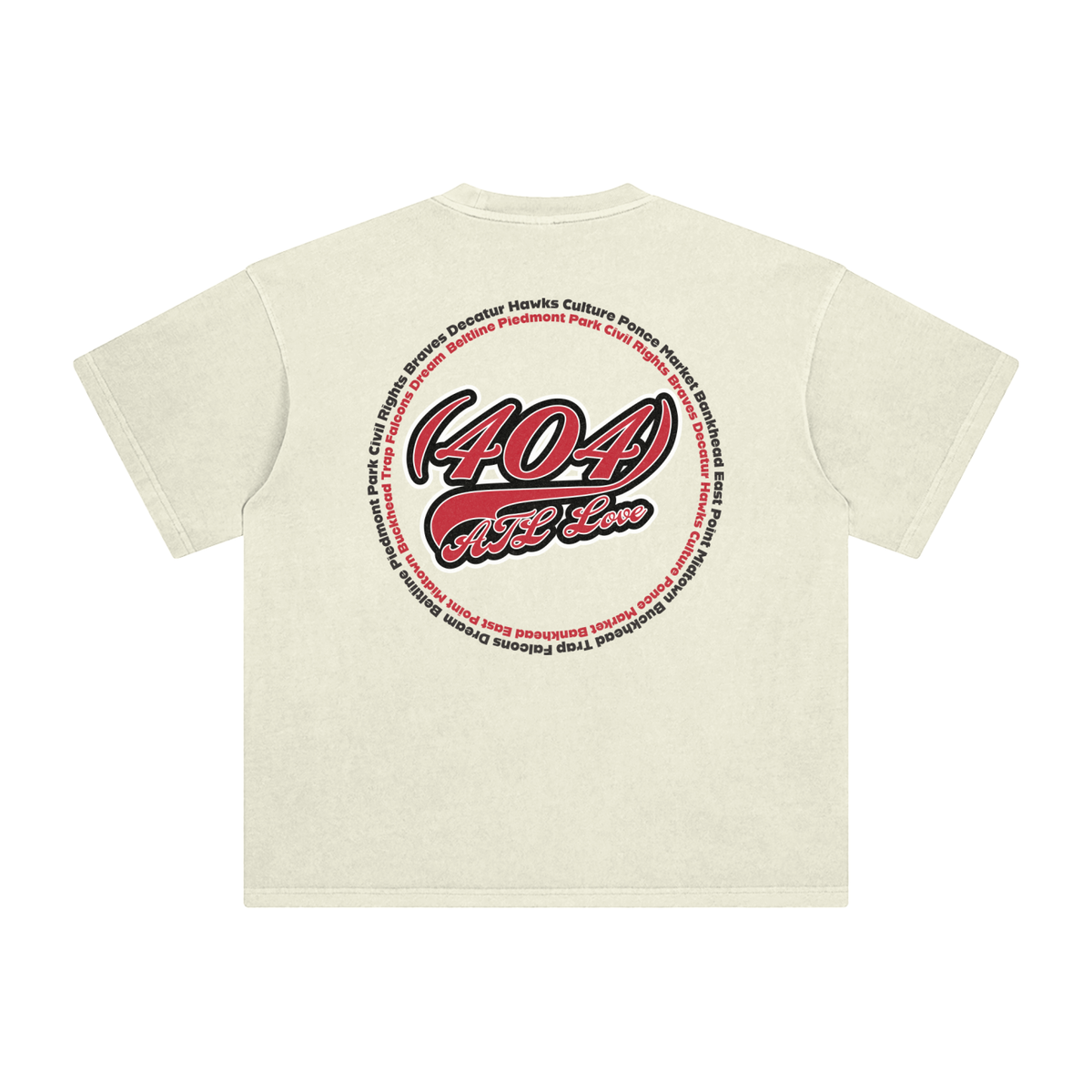 "404 ATL Love Hawks Colorway"  Enzyme Washed T-Shirt