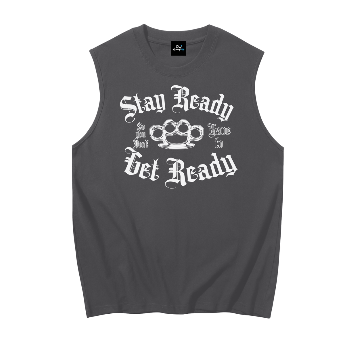 "Stay Ready" Men's Sleeveless Cotton Tank Top