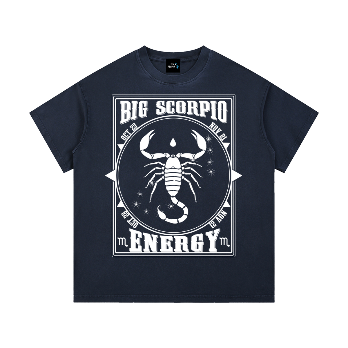 "Big Scorpio Energy" Vintage Wash Cotton T-Shirt