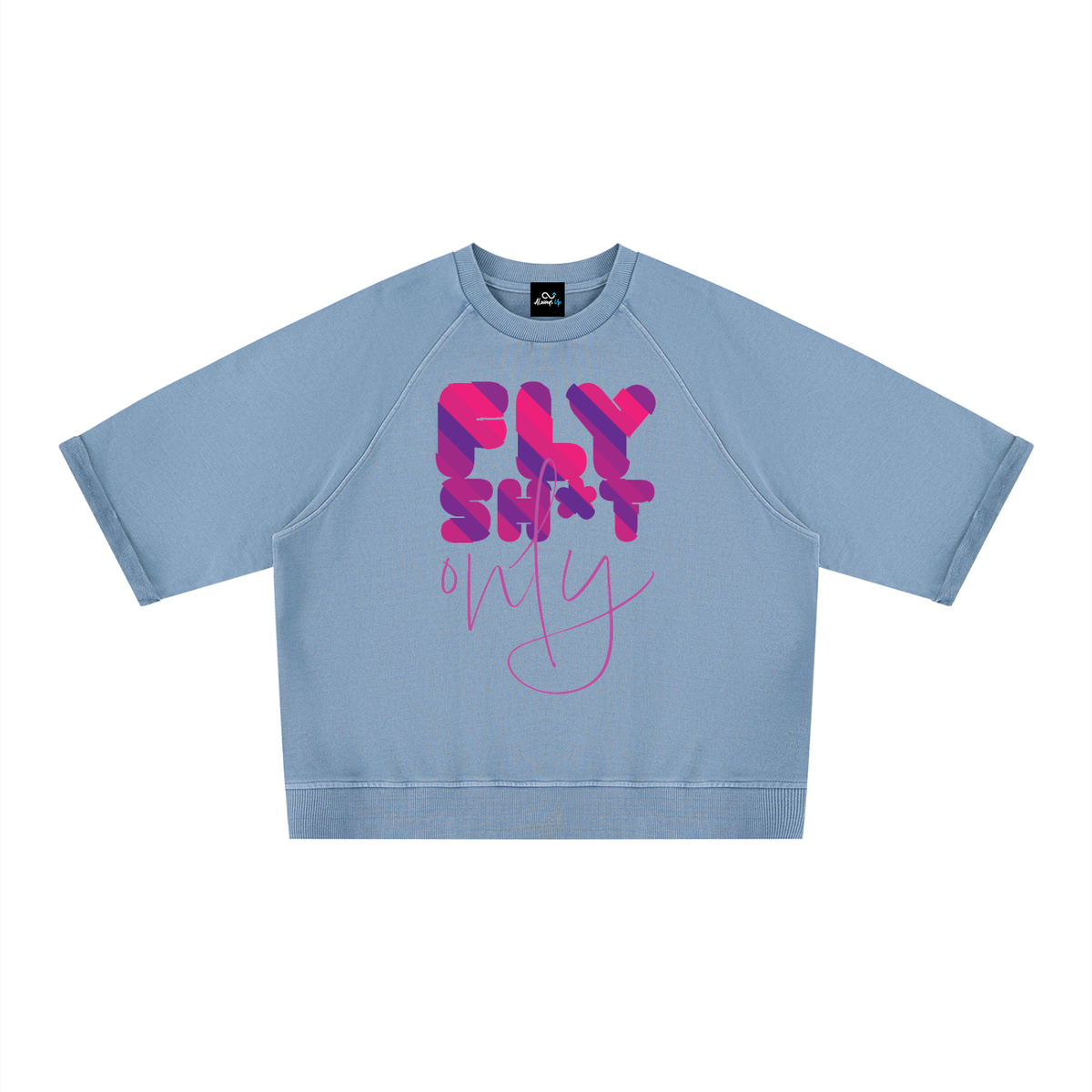 "FSO" Unisex Vintage Wash Boxy Short Sleeve Sweatshirt