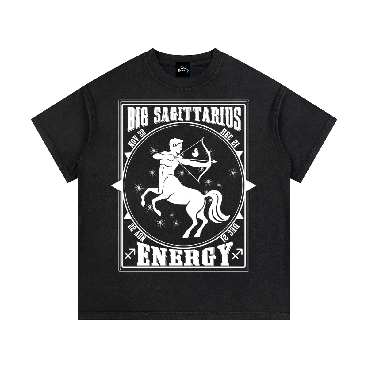 "Big Sagittarius Energy" Vintage Wash Cotton T-Shirt