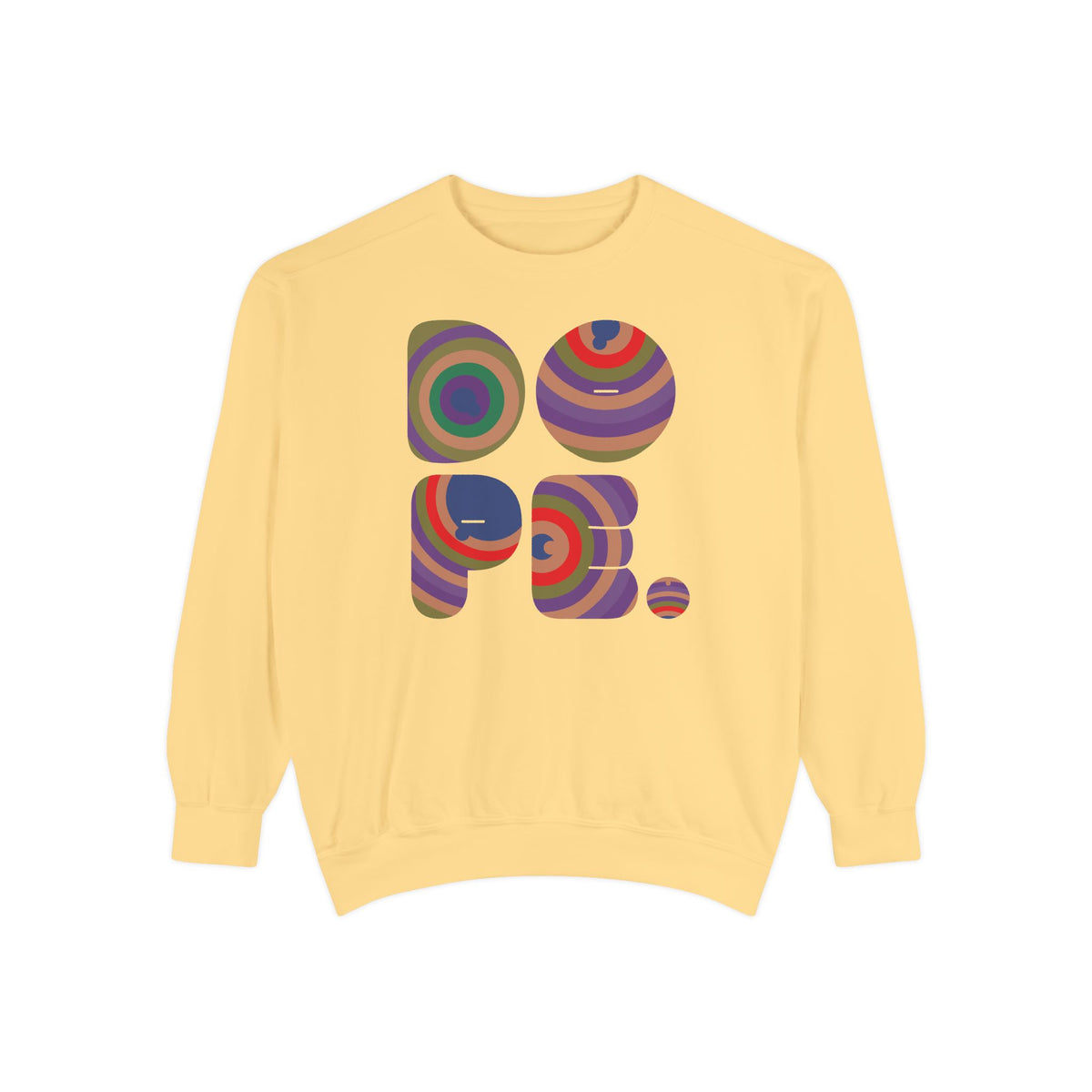 "Dope" Retro Circle Graphic Sweatshirt