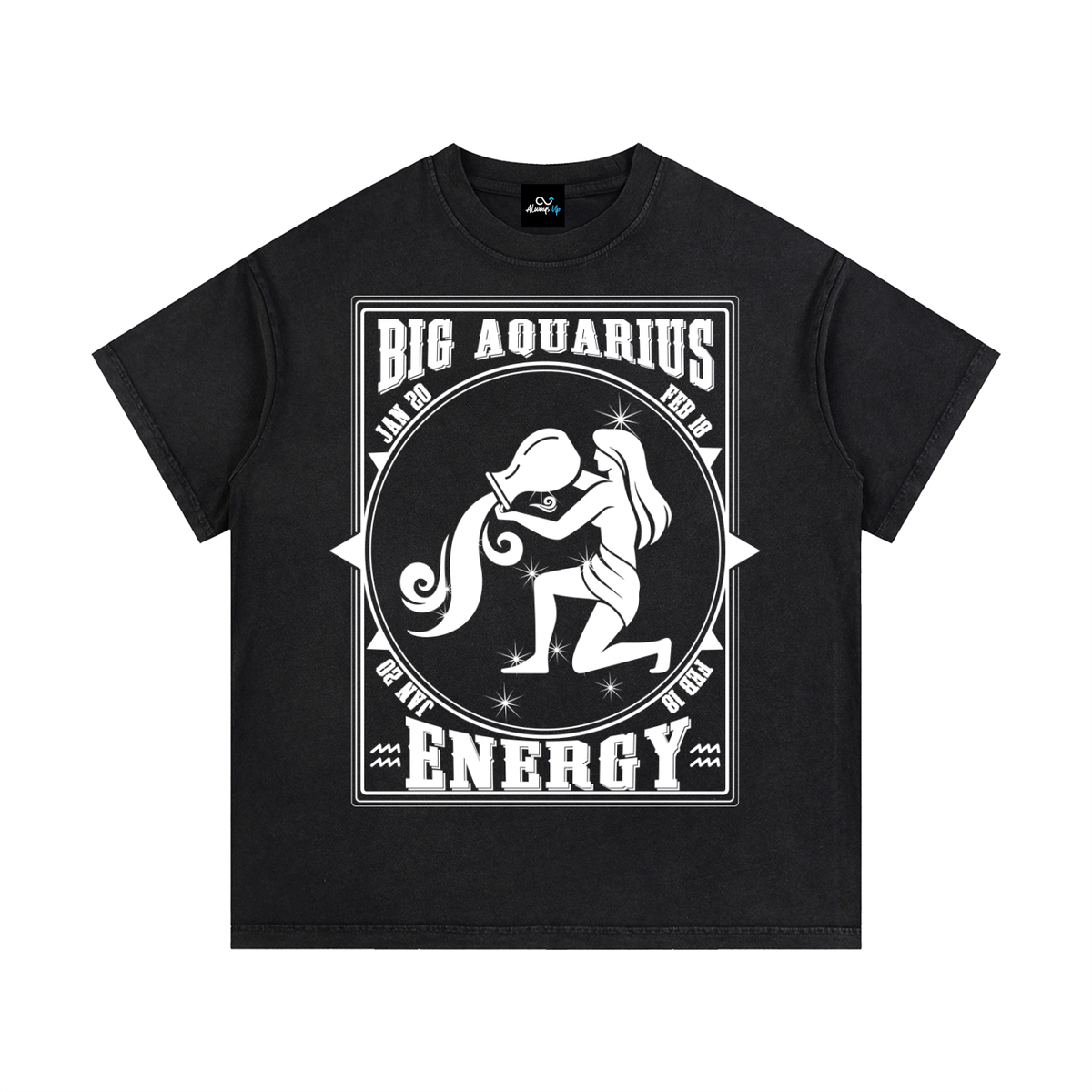 "Big Aquarius Energy" Vintage Wash Cotton T-Shirt