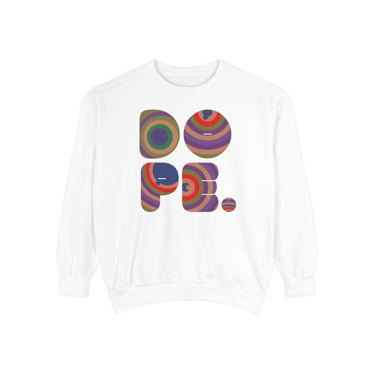 "Dope" Retro Circle Graphic Sweatshirt