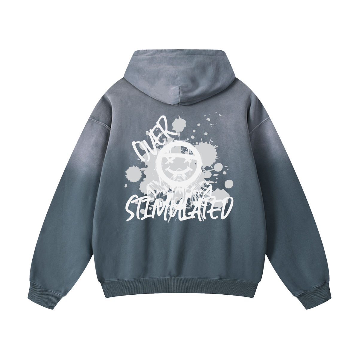 "Overstimulated" Heavyweight Sunfade Oversized Hoodie